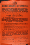 70038 Letteraffiche dat voor Deventer ingevuld is met potlood. Gedrukt op oranje-rood papier., 1939-08-24
