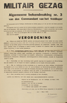 70054 Letteraffiche van het Militaire Gezag, ingesteld krachtens de wet in 1899 met instructies over hoe de bevolking ...