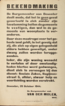 70068 Verbod van de waarnemend burgemeester Van der Molen aan iedereen om zich buiten de gemeente Deventer te vestigen. ...