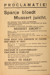 70085 Letteraffiche uit 1936 van de Communistische Partij Nederland, tegen Mussert en de NSB. Bij het openbaar komen ...