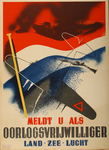 70146 Duits progaganda-affiche om mensen op te roepen deel te nemen als vrijwillig militair in de oorlog. Een ...
