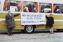21882 Protest bij bezoek ministers Beernink en Schut i.v.m. grenswijziging., 1970-04-09