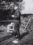 22281 Oefening Huzaren bij Kloosterbrug.Ritmeester L.H.A. Crommelin commandeerde het 4e escradon, 4e regiment huzaren ...