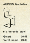 419 Verende stoel, gelakt of verchroomd, 01-01-1954 - 31-12-1954