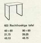 422 Rechthoekige tafel, 01-01-1954 - 31-12-1954