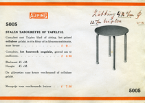 448 Stalen Tabourette of tafeltje, 01-01-1933 - 31-12-1938