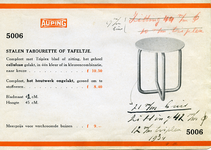 449 Stalen Tabourette of tafeltje, 01-01-1933 - 31-12-1938