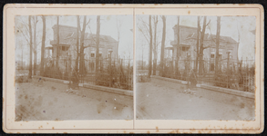 72 [Doos 25.nr6] Huis familie Laurillard aan de Zwolseweg Deventer. Stereokaart met bruine rand, 1903-01-01