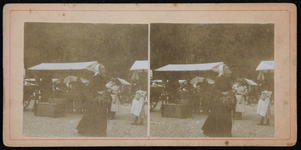 73 [2] Markt op de Brink. Stereokaart met rode rand, 1902-08-01