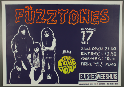 157 Aankondiging optreden van de groep The Fuzztones .Muziekstijl: psychedelische garagerock.In het voorprogramma de ...