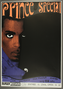 181 Prince special met video, film, soundmix, live muziek, stands.Entree: F.6,--.Aantal bezoekers: 208, 1988-10-28