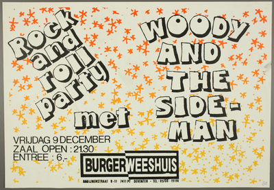 191 Rock and Roll Party met een optreden van Woody and The Sideman.Entree: F.6,-Aantal bezoekers: 125, 1988-12-09