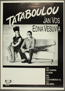 300 Aankondiging optreden van Jantje Vos & Etna Vesuvia met Tataboulou .Tekst: o.a. Wim T. Schippers.Gimmick ...