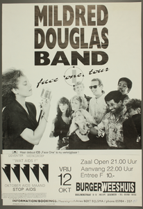 325 Aankondiging optreden van de Mildred Douglas Band.(Mildred Douglas ex-lid van de groep Mai Tai).Optreden i.h.k.v. ...