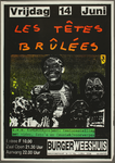 389 Aankondiging optreden van de Afrikaanse band Les Tetes Brulees (Kameroen).Entree: F.10,-.Aantal bezoekers: 151, ...