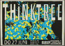 394 Aankondiging optreden van de Amerikaanse band Think Tree.Entree: F.7,50., 1991-06-27