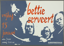 425 Aankondiging optreden van de Nederlandse groep Bettie Serveert.Muziekstijl: Indierock, alternatieve rock.Entree: ...