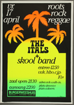 451 Aankondiging optreden van de Jamaicaanse reggaeband The Itals.Entree: F.12,50 (voorverkoop 10,-).Aantal bezoekers: ...
