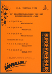 473 E.K. voetbal 1992Op Grootbeeldscherm van het Burgerweeshuis Café.Wedstrijden: 12-06: Nederland - Schotland, 15 ...