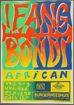 481 Aankondiging optreden van de Afrikaanse band Hang Bondi.Entree: F.15,- (voorverkoop 12,50).Aantal bezoekers: 131, ...