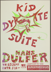 486 Aankondiging optreden van de Nederlandse saxofonist Hans Dulfer, muziekstijl: jazz.Verder een optreden van Kid ...