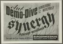 507 Club Demo - Dive.Met de Deventer metalband Synergy.Entree gratis., 1992-11-12