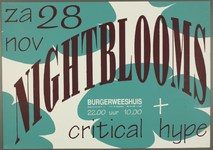 514 Aankondiging optreden van de Deventer band The Nightblooms, muziekstijl: alternatieve rock. In het voorprogramma ...