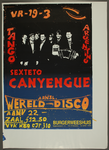 564 Aankondiging optreden van de groep Sexteto Canyengue met Carel Kraayenhof. Muziekstijl: tango.Entree: F.12,50 (vvk ...
