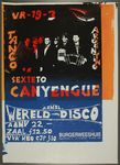 565 Aankondiging optreden van de groep Sexteto Canyengue met Carel Kraayenhof. Muziekstijl: tango.Entree: F.12,50 (vvk ...