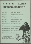 584 Filmprogramma Burgerweeshuis, zomer 1993.Iedere maandagavond, entree gratis., 1993-06-28