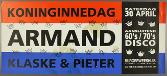 625 Aankondiging optredens van Armand en Klaske & Pieter.Armand (Herman George van Loenhout), Nederlands protestzanger ...
