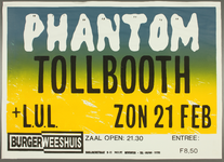 651 Aankondiging optreden van de Amerikaanse punkband Phantom Tollbooth, met in het voorprogramma de band L.U.L. ...