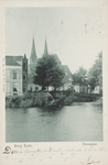50759 Gezicht op de Bergkerk vanaf de binnenhaven., 01-01-1902