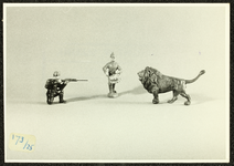 149 Jager, leeuw, trommelaar. Collectie Speelgoedmuseum., 1973-01-01