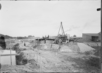 709 Gasfabriek. Werkzaamheden bouw., 1909-08-04