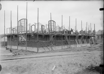 731 Gasfabriek in aanbouw. Watergas- en sulfaatfabriek., 1909-10-18