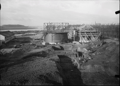 748 Gasfabriek in aanbouw. Algemeen overzicht., 1909-11-22