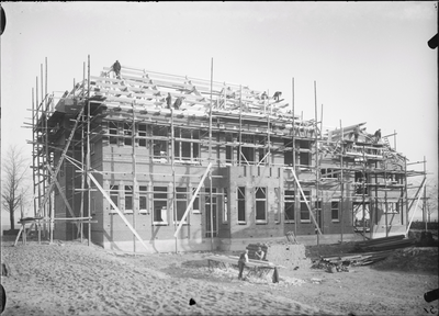 749 Gasfabriek in aanbouw. Algemeen overzicht., 1909-10-01