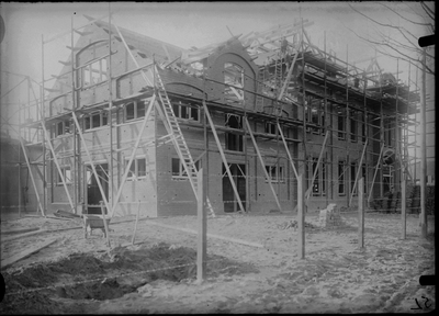 750 Gasfabriek in aanbouw. Algemeen overzicht., 1909-10-01