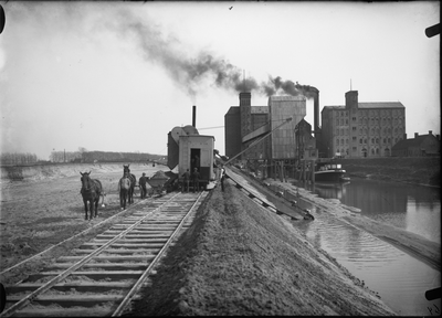 760 Gasfabriek, Gashaven, spoorrails, 1910-01-01