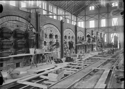 792 Gasfabriek in aanbouw., 1909-01-01