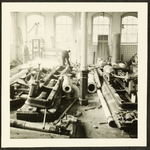 525 Man aan het lassen in machinekamer. Gasfabriek?, 1959-10-01