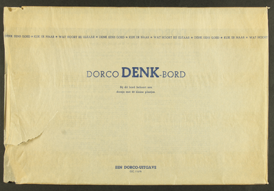 133 Dorco Denk-bordOriginele verpakking van het Dorco Denk-bord
