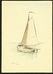 481 Aangekleurde zwartdruk; origineel ontwerp in een reeks van 24 ansichtkaarten: schip op het water, 1934-01-01