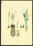 493 Aangekleurde zwartdruk; origineel ontwerp in een reeks van 24 ansichtkaarten: moeder en kind in klederdracht, 1934-01-01