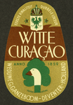 53 Eerste kwaliteit dubbele likeur Witte CuracaoEtiket (groot) voor fles drank van distilleerderij Wed. G. Ganzeboom, ...