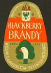 64 Eerste kwaliteit dubbele likeur Blackberry BrandyEtiket (groot) voor fles drank van distilleerderij Wed. G. ...