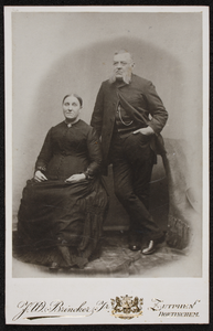38 Cabinet Card van Jan Cloeck (Alkmaar 10-03-1831 - 23-06-1895 Zwolle) en zijn vrouw Alida Visscher (Hoogeveen ...