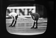 1004 Deventer Kunstijsbaan. Op 22 en 23 januari 1966 werden hier de Europese schaatskampioenschappen Allround gehouden. ...