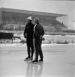968 Deventer Kunstijsbaan. Op 22 en 23 januari 1966 werden hier de Europese schaatskampioenschappen Allround gehouden. ...